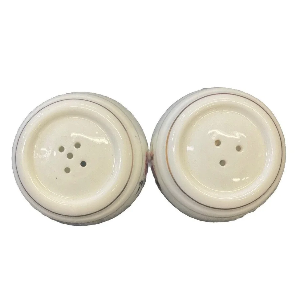 Sandford Fine Bone China Salt Pepper Shakers With Pink Roses‎
